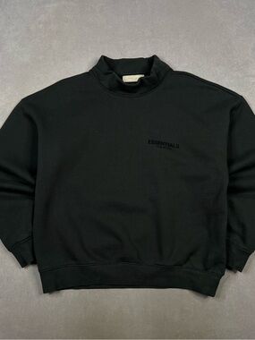 ESSENTIALS Black Turtleneck Sweatshirt